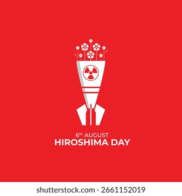 Día de conmemoración del Día de Hiroshima. diseño en honor a la paz y la humanidad. Ideal para publicaciones de concienciación, la ilustración del 6 de agosto y mensajes globales contra la guerra.