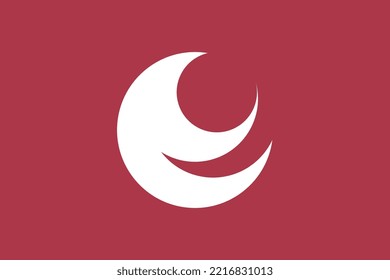 Hiroshima flag, Japan prefecture. Vector illustration