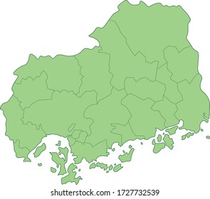 Hiroshima map (color can be changed)