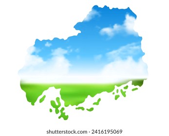 Hiroshima Meadow Landscape Sky Map