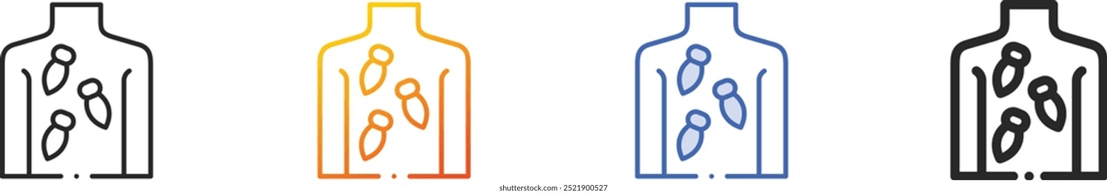 hirudotherapy icon.Thin Linear, Gradient, Blue Stroke and bold Style Design Isolated On White Background