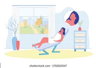 Hirudotherapy Session, Alternative Treatment Type. Client Relaxed on Comfortable Couch. On Girl's Face Special Medical Leeches. In Room Corner Towel Rack, Flower Pot and Large Window.