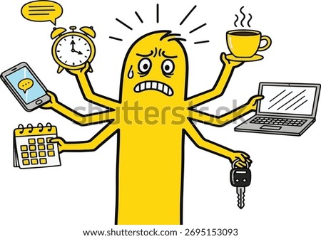 his concept is perfect for illustrating challenges related to burnout, excessive workload, mental health issues, and the need for better work-life balance.