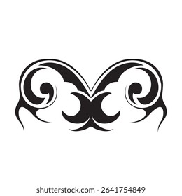 his elegant black and white floral design is ideal for decorative borders, logos, or vintage-inspired graphic designs, featuring intricate detailing and curved leaves