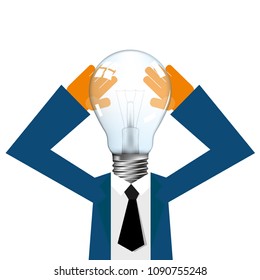 His head full of great ideas 