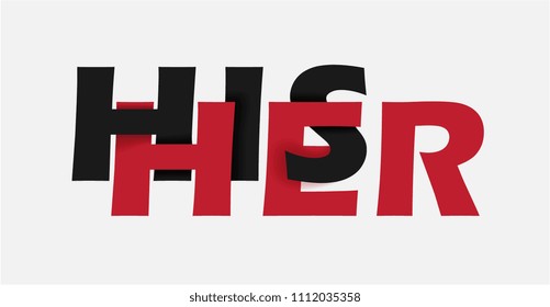 his and her typography graphic for fashion t shirt print his and her typography graphic for fashion t shirt print