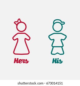 His and Hers Sign
