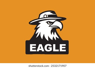 his striking eagle logo embodies power, freedom, and vision, symbolizing strength and leadership. The design showcases a highly detailed and stylized eagle in mid-flight, with its wings spread wide, 