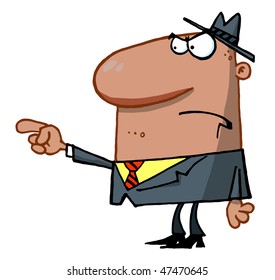 Hispanic Guy Pointing The Blame