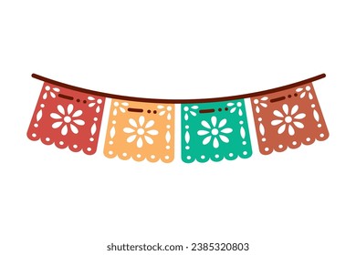 hispanic heritage garland design vector isolated