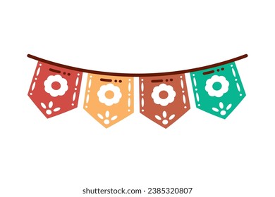 hispanic heritage garland vector isolated