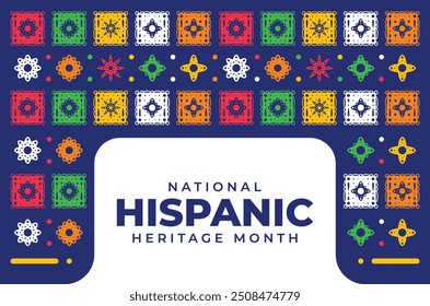 Hispanic Heritage Month Background Design Vector Collection