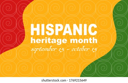 Hispanic Heritage Month background. Poster, card, banner  
