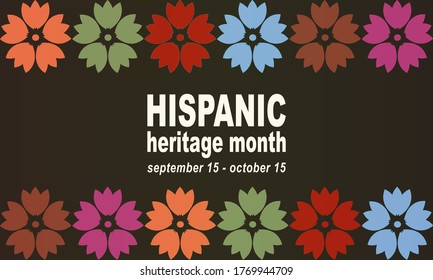 Hispanic Heritage Month background. Poster, card, banner  