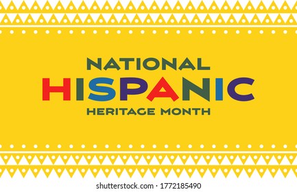 Hispanic Heritage Month background. Poster, card, banner  