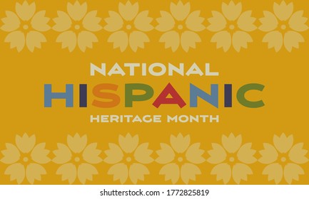 Hispanic Heritage Month background. Poster, card, banner  