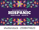 Hispanic Heritage Month Background Vector Design