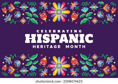 Hispanic Heritage Month Background Vector Design