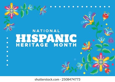 Hispanic Heritage Month Background Vector Design