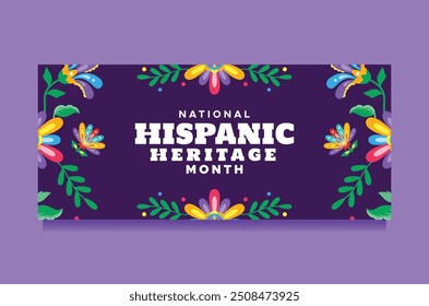 Hispanic Heritage Month Banner Vektor Design