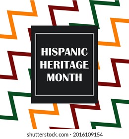 Hispanic Heritage Month colorful banner. Poster, invitation, brochure, flyer template. Celebrated from September to October annually.