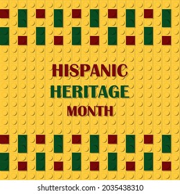 Hispanic Heritage month concept. Abstract banner, poster, brochure, flyer, greeting  card template. 