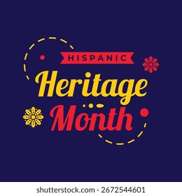 Tipografía de diseño del Mes de la Herencia Hispana