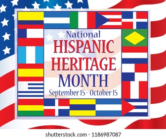 Hispanic Heritage Month with Flags