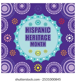 Hispanic heritage month. Flat vector modern illustration 