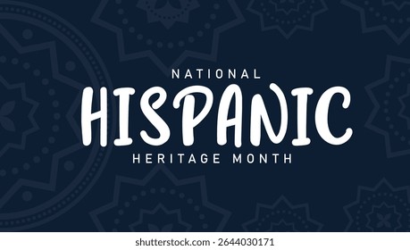 Mês da herança hispânica Saudação com texto nacional do mês da herança hispânica, Banner web vetor, cartaz, cartão