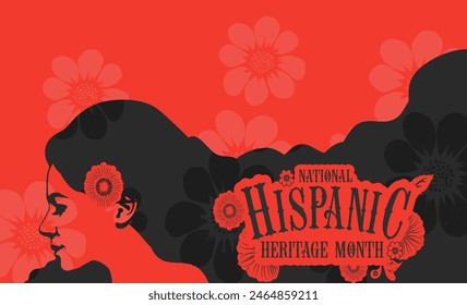 Hispanic Heritage Month, Illustration Banner,	