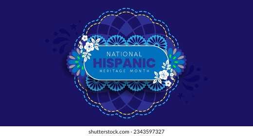 Hispanic heritage month. Hispanic and Latino culture. Latin American patterns. For banner, poster, card, social media, networks.