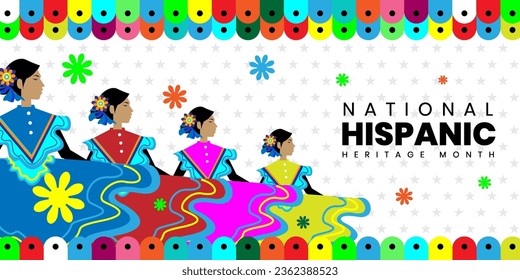 Hispanic heritage month. Hispanic and Latino culture. Latin American patterns.	