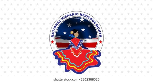 Hispanischer Kulturmonat. Hispanische und Latino Kultur. lateinamerikanische Muster.	