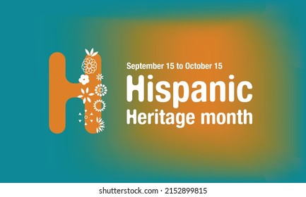 Hispanic Heritage Month. National Hispanic Heritage Month text, Papel Picado pattern, Spanish pattern.