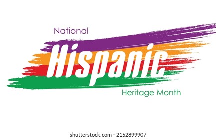 Hispanic Heritage Month. National Hispanic Heritage Month text, Papel Picado pattern, Spanish pattern.