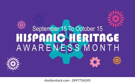 Hispanic Heritage Month wird jedes Jahr im September beobachtet.Holiday Konzept Hintergrund, Plakat, Banner Design Vorlage Vektorgrafik Hintergrund Design.