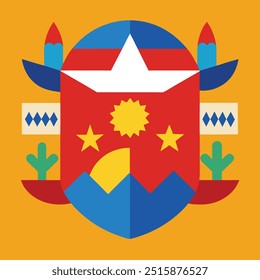 Hispanic Heritage Month Pattern Vector Illustration