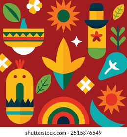 Hispanische Heritage Month Pattern Vektorgrafik