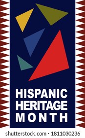 Hispanic Heritage Month poster, card, background 