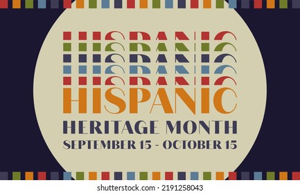 Hispanic Heritage Month poster, card, background 