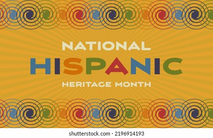 Hispanic Heritage Month poster, card, background 