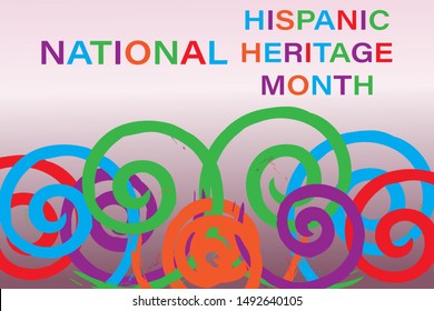 Hispanic Heritage Month September 15 - October 15. Background, poster, greeting card, banner design. Vector EPS 10