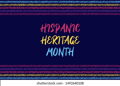 Hispanic Heritage Month September 15 - October 15. Background, poster, greeting card, banner design. Vector EPS 10