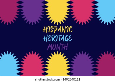 Hispanic Heritage Month September 15 - October 15. Background, poster, greeting card, banner design. Vector EPS 10