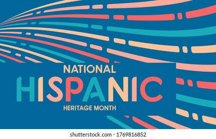 Hispanic Heritage Month September 15 - October 15. Background, poster, greeting card, banner design. Vector EPS 10