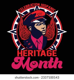 hispanic heritage month tshart vector