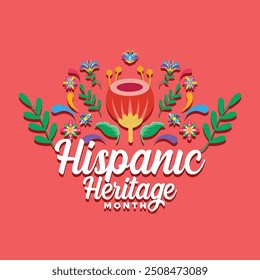 Diseño de Vector del Mes de la Herencia Hispana