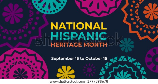 Hispanic Heritage Month Vector Web Banner Stock Vector (Royalty Free ...