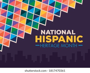 hispanic and latino americans culture, national hispanic heritage month in september and october, banner and background vector illustration design